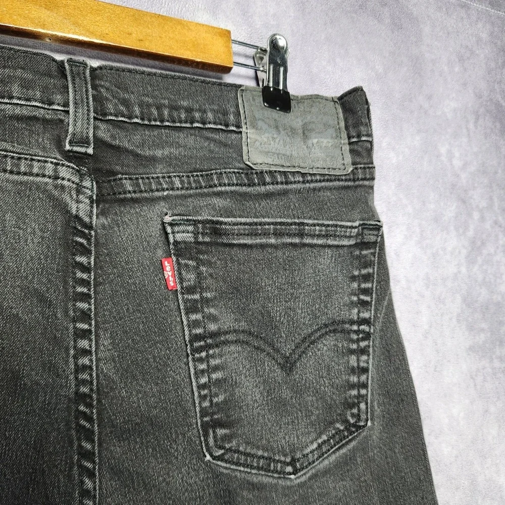Levis 510 Skinny Fit Jeans Mens 32 to 34x30 Faded Black Denim‎ Pants